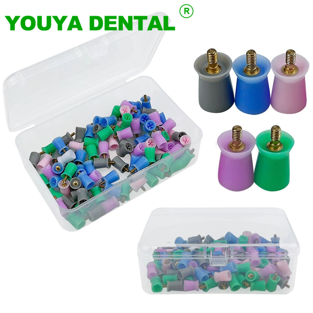 Teeth Whitening Express - 100pcs/Box Dental Prophylaxis Brush Cup Colorful