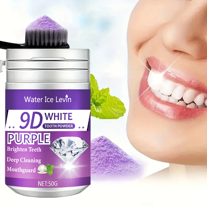 9D White Purple Toothpowder. B - đánh giá và giá Teeth Paint Whitening