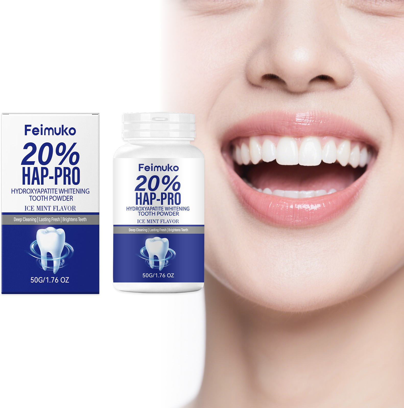 20% Hydroxyapatite Tooth Powde - đánh giá và giá Teeth Paint Whitening