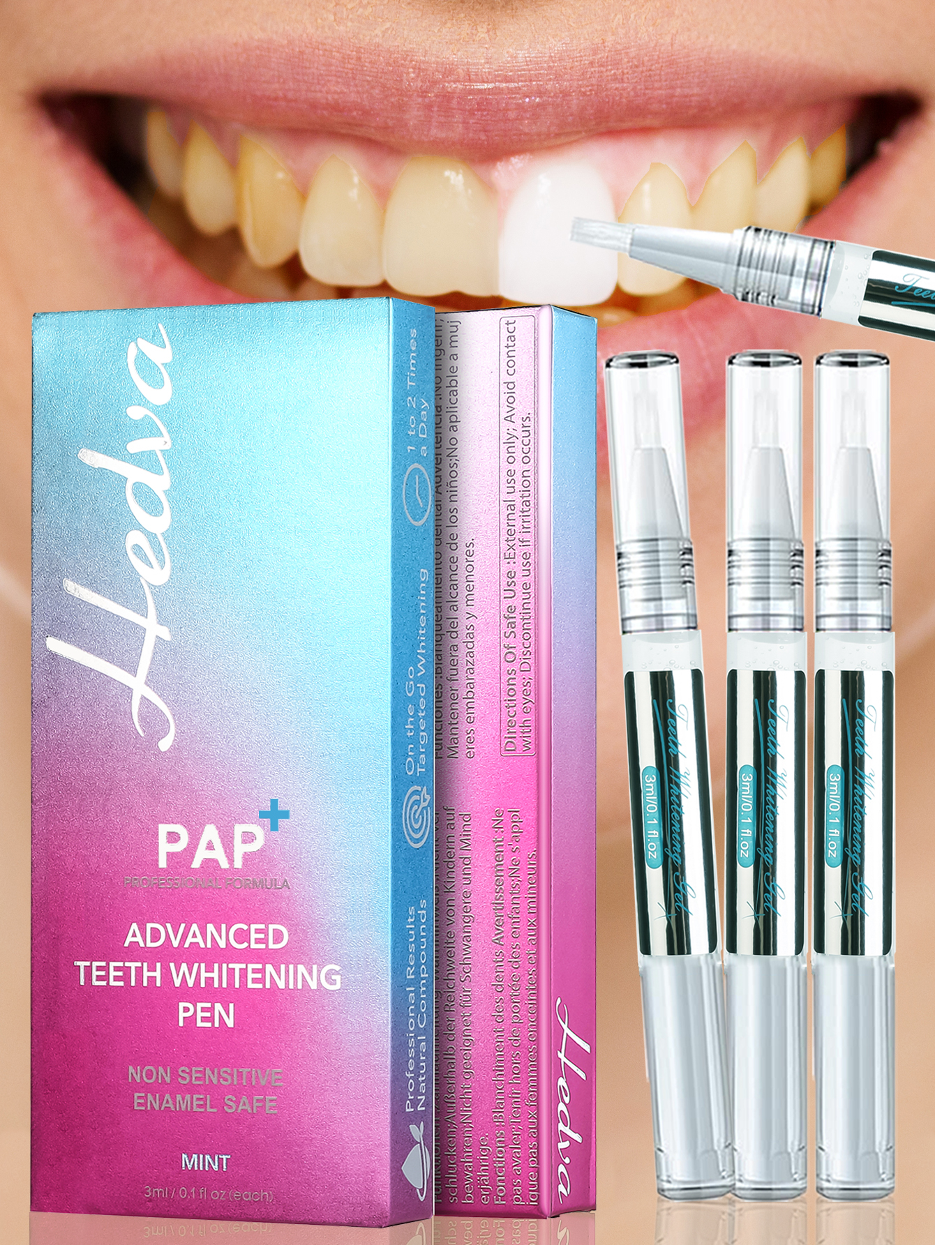 Hedva PAP+ Teeth Whitening Pen - đánh giá và giá Teeth Whitening With Peroxide