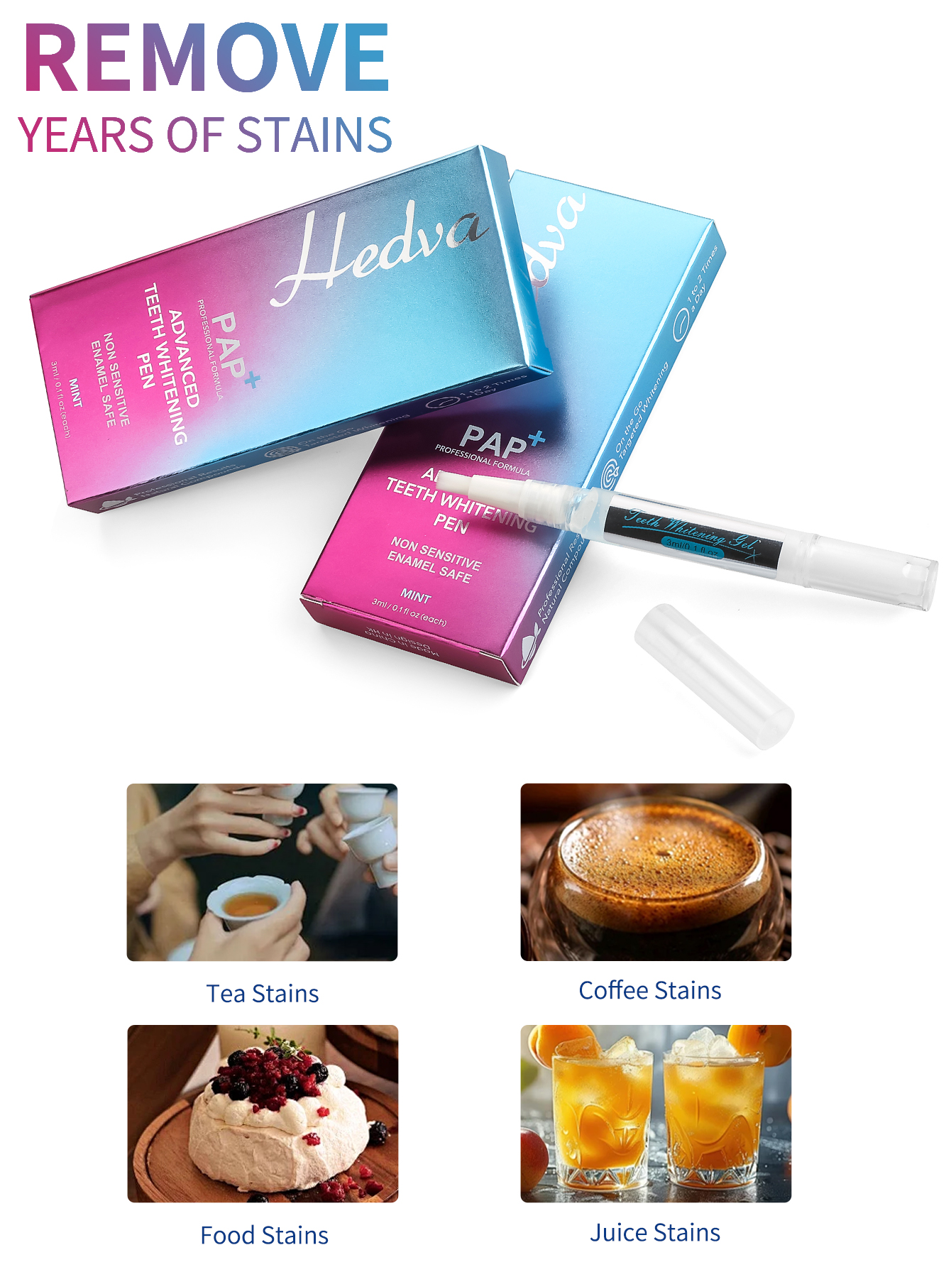 Hedva PAP+ Teeth Whitening Pen - đánh giá và giá Teeth Whitening With Peroxide