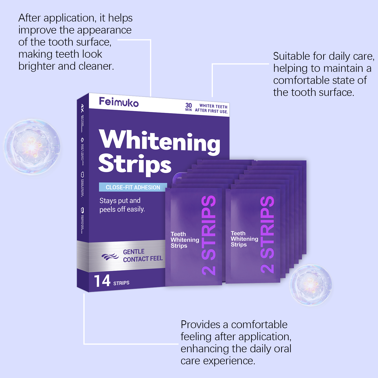 Purple Teeth Whitening Strips  - đánh giá và giá Teeth Whitening Gels Used By Dentists
