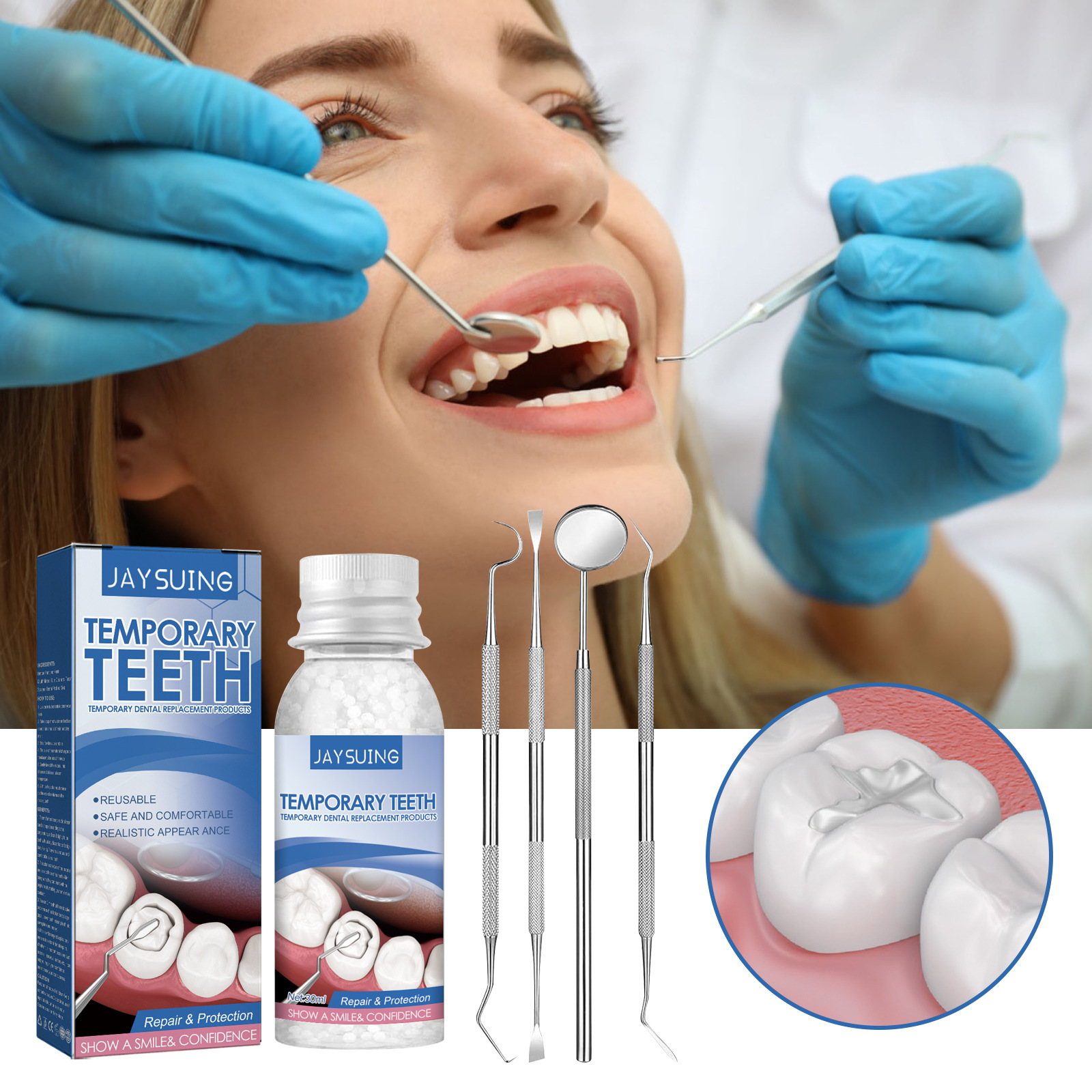 Temporary Tooth Repair Kit Den - đánh giá và giá Teeth Whitening Gels Used By Dentists