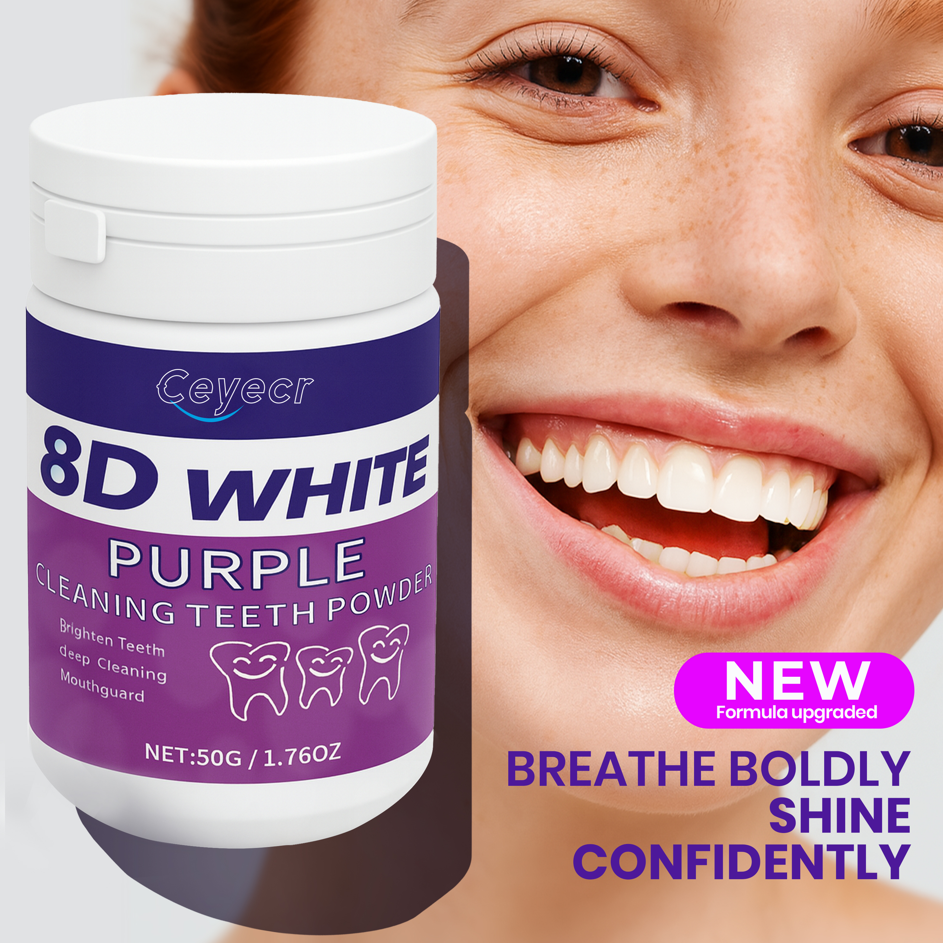 8D white Teeth Whitening Powde - đánh giá và giá Teeth Paint Whitening
