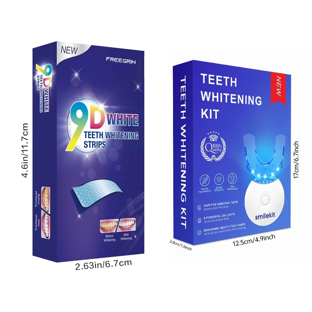 Teeth Whitening Kit - 5X LED L - đánh giá và giá Teeth Whitening Strips