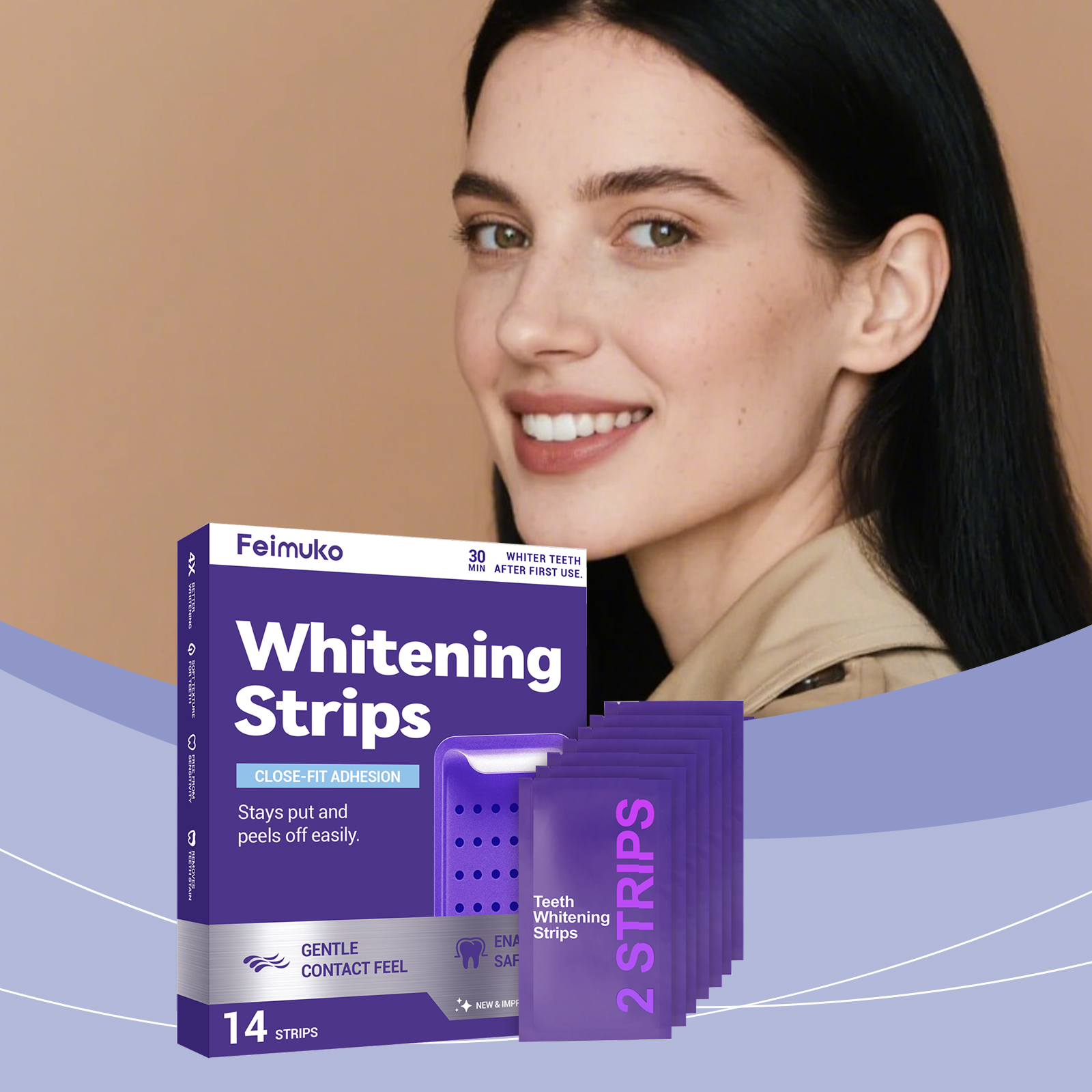 Purple Teeth Whitening Strips  - đánh giá và giá Teeth Whitening Strips