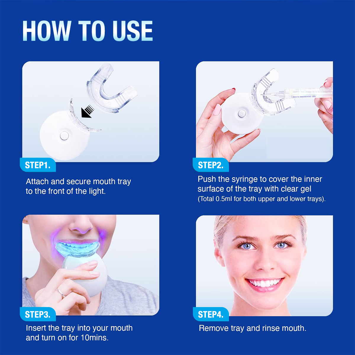 Teeth Whitening Kit - 5X LED L - đánh giá và giá Teeth Whitening Kit At Home