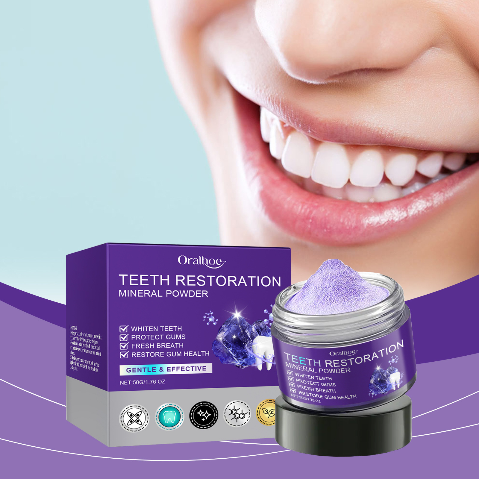 Teeth Restoration Mineral Powd - đánh giá và giá Teeth Whitening Lab