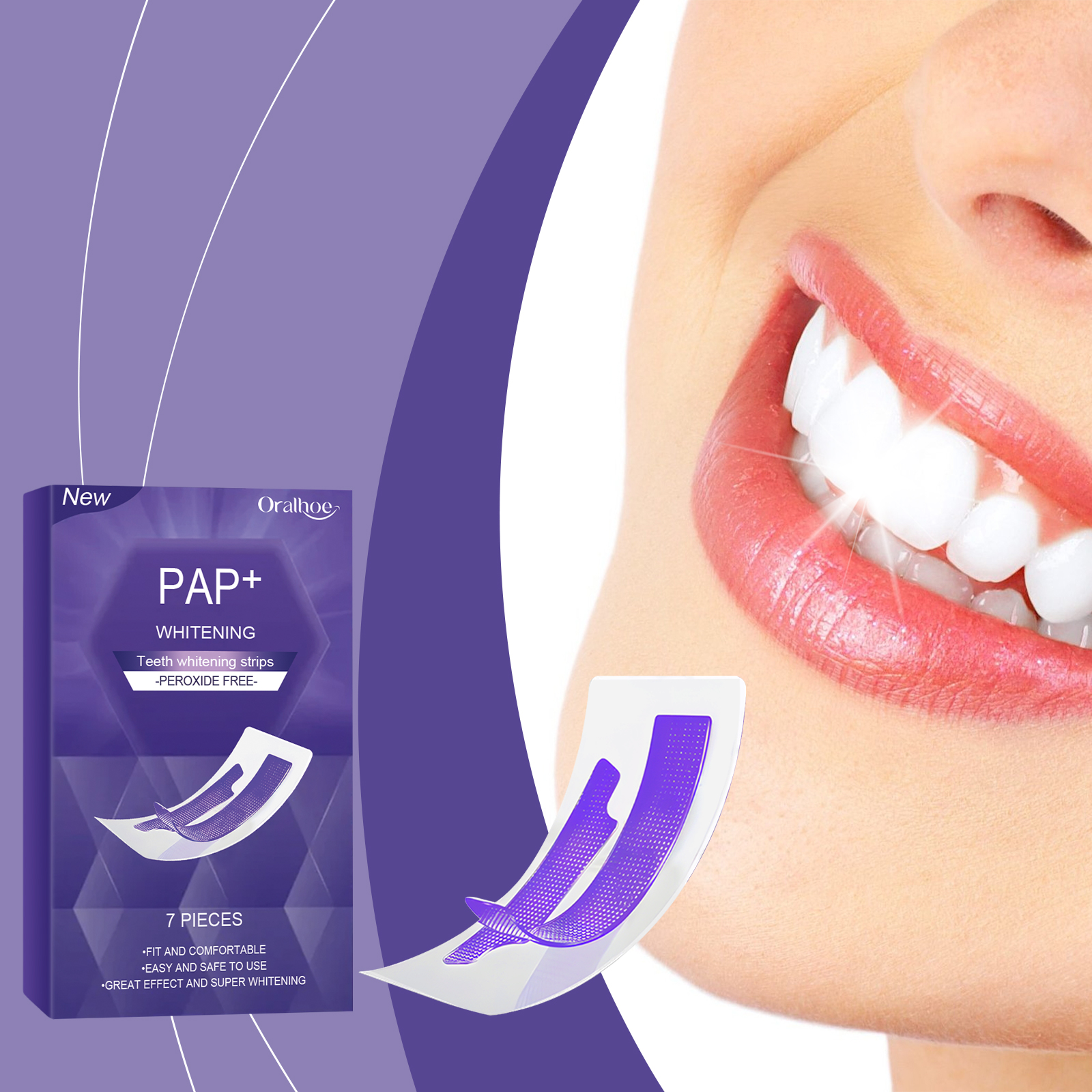 Purple Teeth Whitening Strips  - đánh giá và giá Teeth Whitening Strips