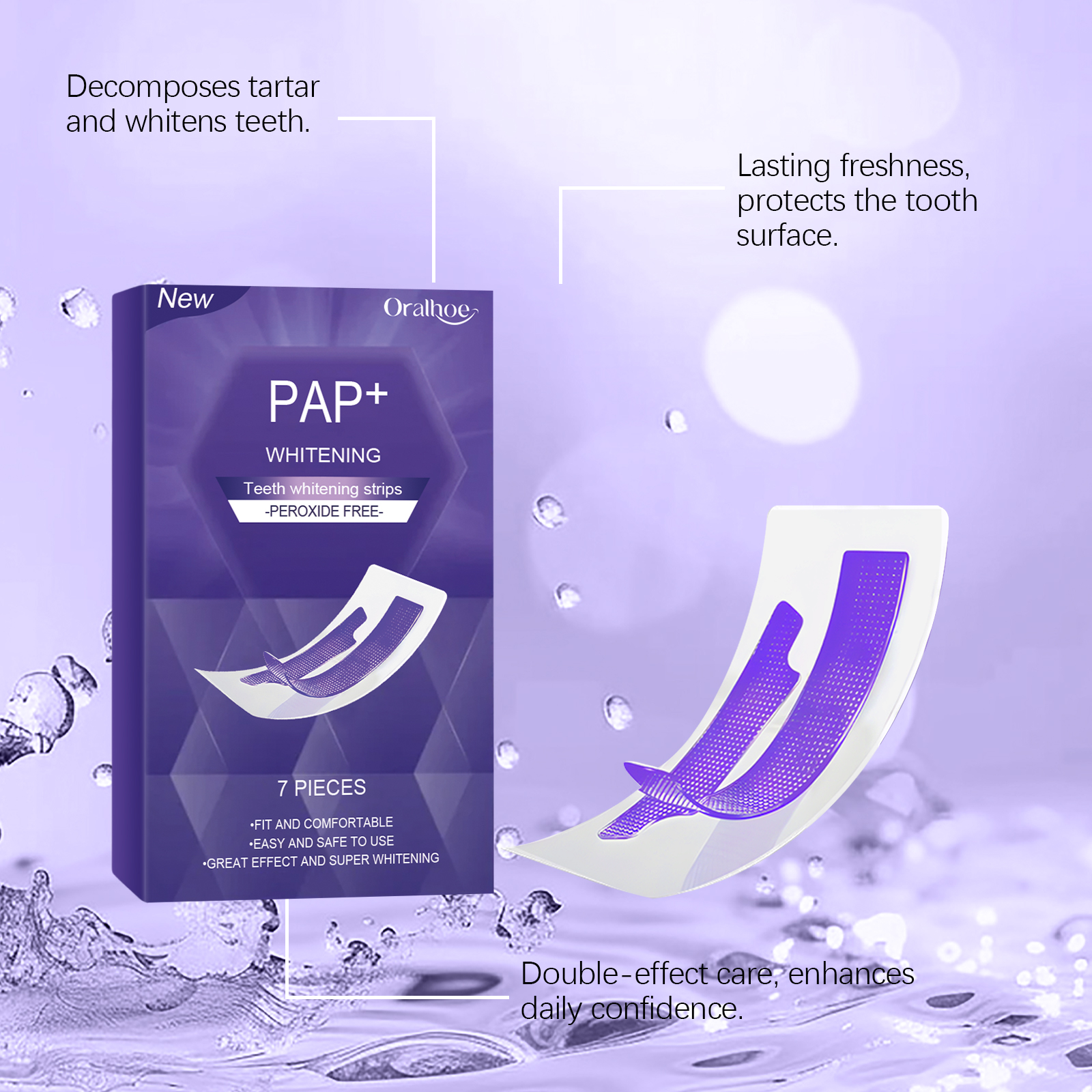 Purple Teeth Whitening Strips  - đánh giá và giá Teeth Whitening Strips