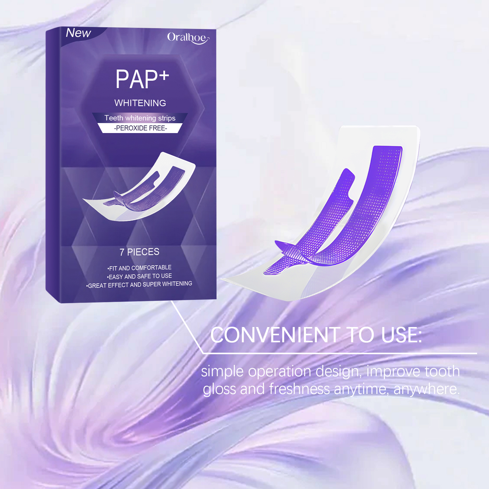 Purple Teeth Whitening Strips  - đánh giá và giá Teeth Whitening Strips