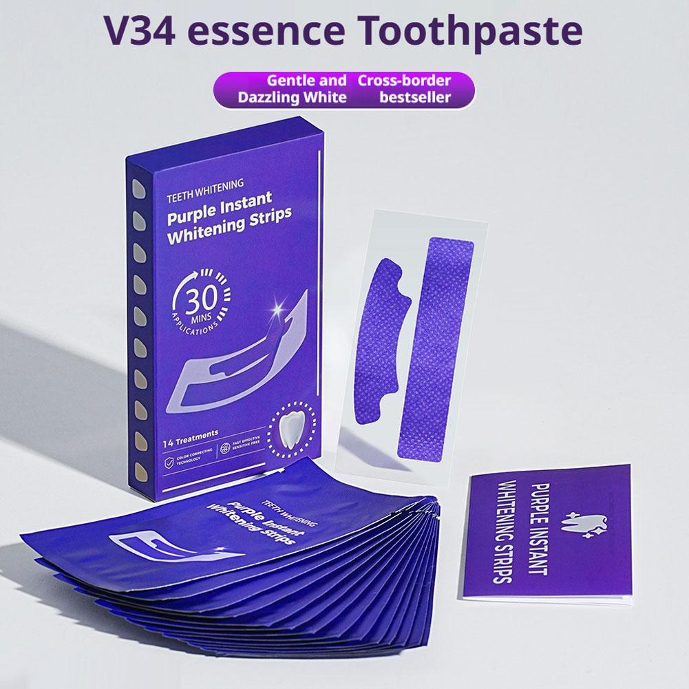 V34 Teeth Whitening Strips - E - đánh giá và giá Teeth Whitening Kit At Home