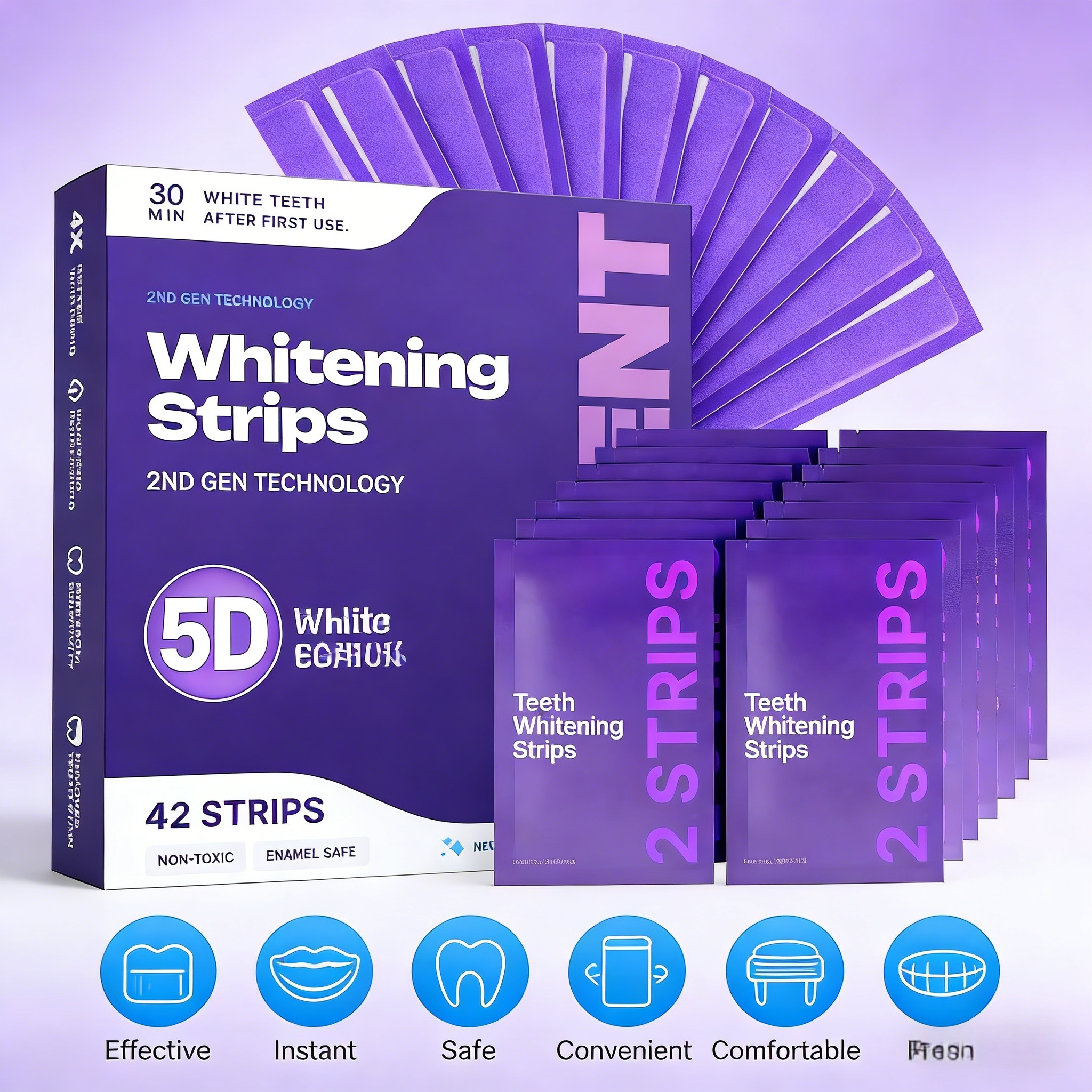 Purple Formula Teeth Whitening - đánh giá và giá Teeth Whitening Strips