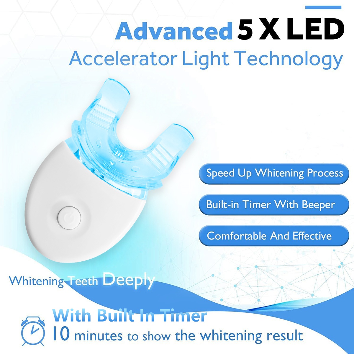 Teeth Whitening Kit - 5X LED L - đánh giá và giá Teeth Whitening Kit At Home
