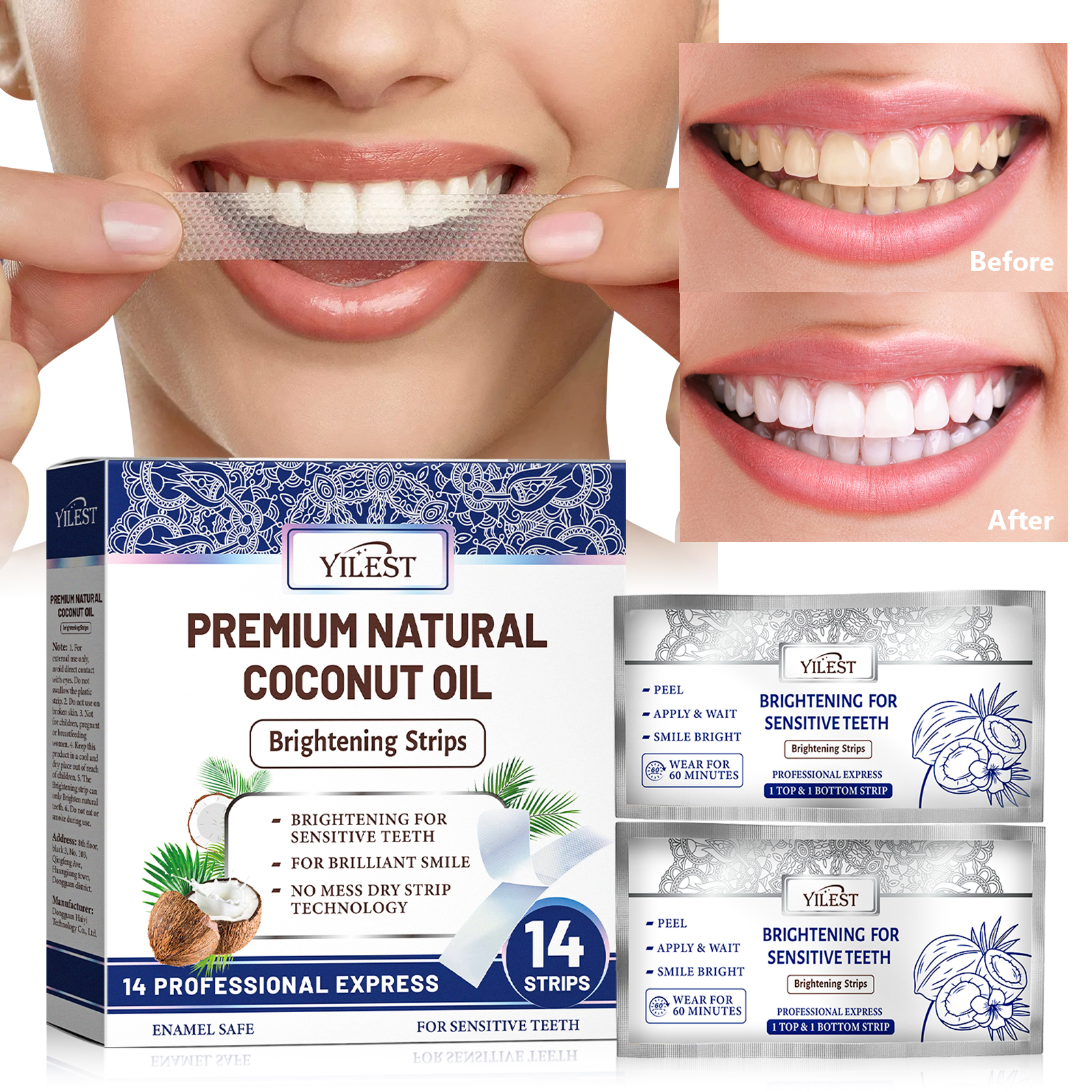 Teeth Whitening Strips 14pcs C - đánh giá và giá Teeth Whitening Strips